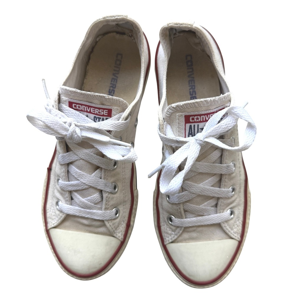Converse Chuck‎ Taylor All Star Low White Youth 3 Womens 5 Canvas Sneakers